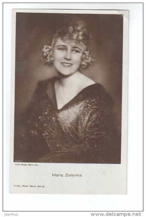 Austrian movie actress - Maria Zelenka - 1079/1 - cinema - old postcard - Germany - unused - JH Postcards