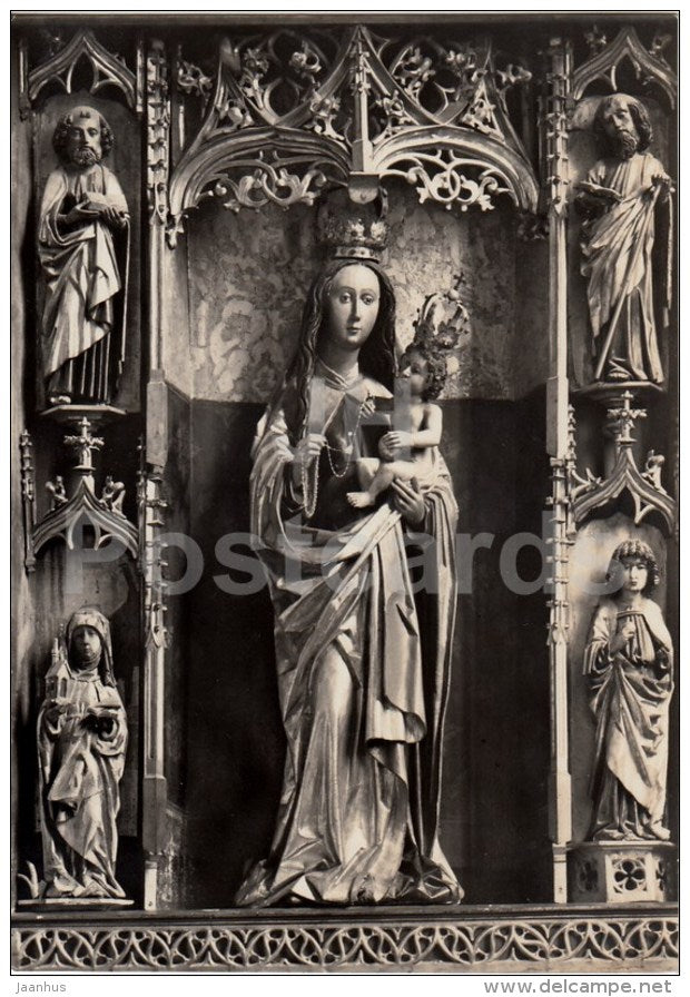 The Holy Virgin Altar , Bardejov - Gothic Sculpture of Slovakia - 1967 - Czechoslovakia - unused - JH Postcards