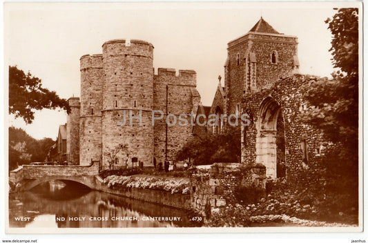 Canterbury - West Gate and Holy Cross Church - 6730 - 1961 - United Kingdom - England - used - JH Postcards