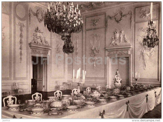 Large Palace . Large dining-room - Petrodvorets - restoration - large format postcard - 1966 - Russia USSR - unused - JH Postcards