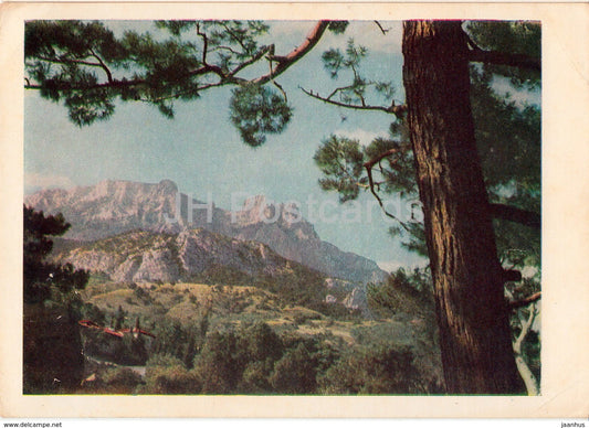 View of Ai-Petri - Crimea - 1956 - Ukraine USSR -  used - JH Postcards