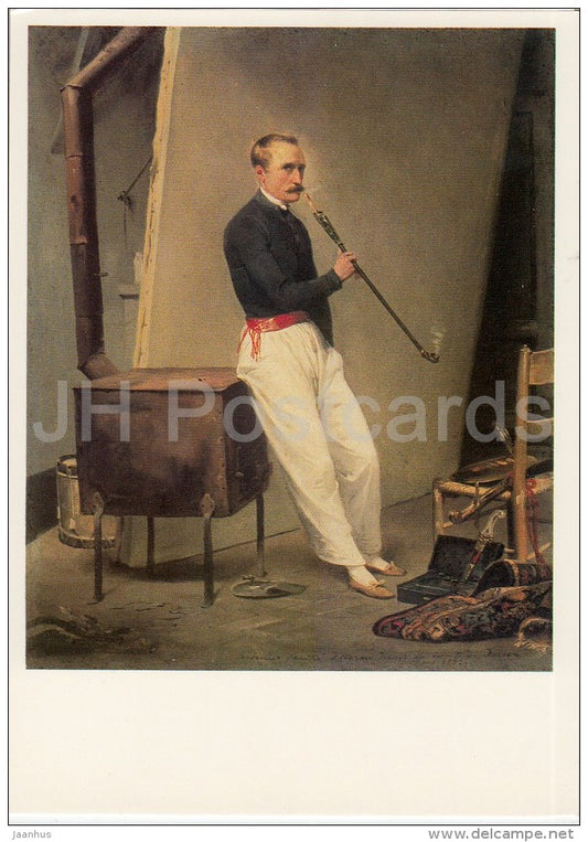 painting by Horace Vernet - Self-Portrait - man - French art - Russia USSR - 1983 - unused - JH Postcards