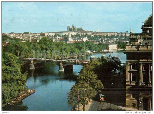 Praha - Prague - Prague Castle - The Castle of Prague Hradcany - Czechoslovakia - Czech - used 1982 - JH Postcards