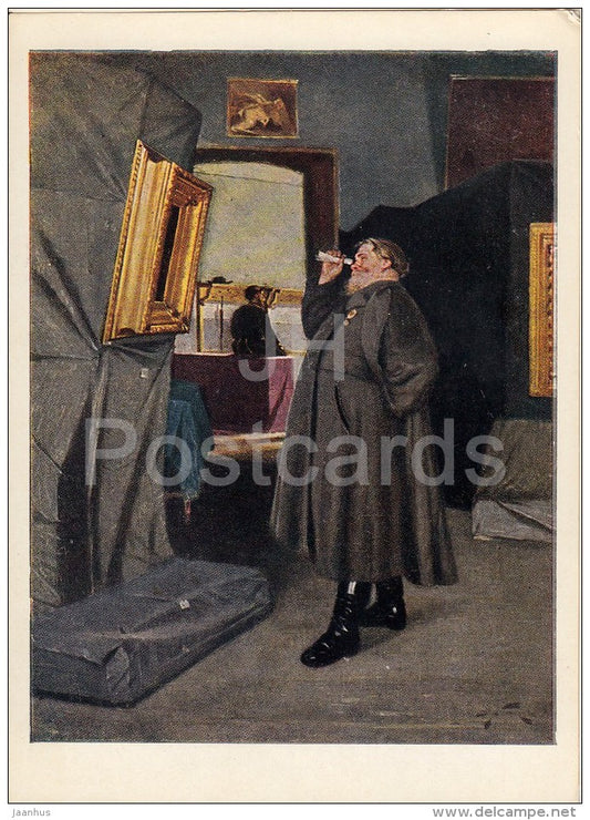 painting by M. Nesterov - Expert , 1884 - old man - Russian art - 1962 - Russia USSR - unused - JH Postcards