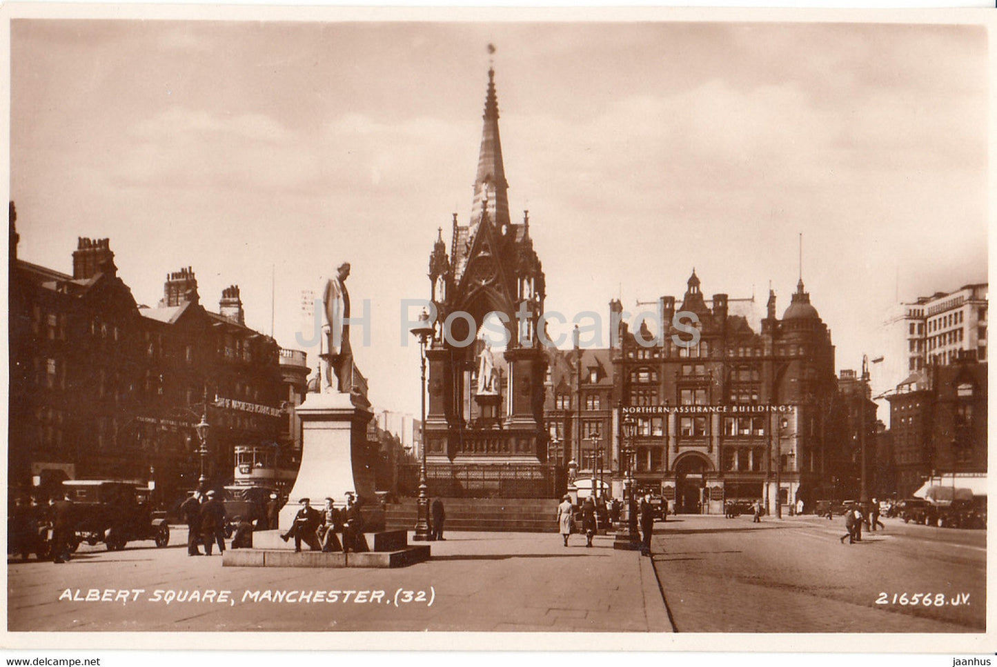 Manchester - Albert Square - 32 - old postcard - England - United Kingdom - unused - JH Postcards