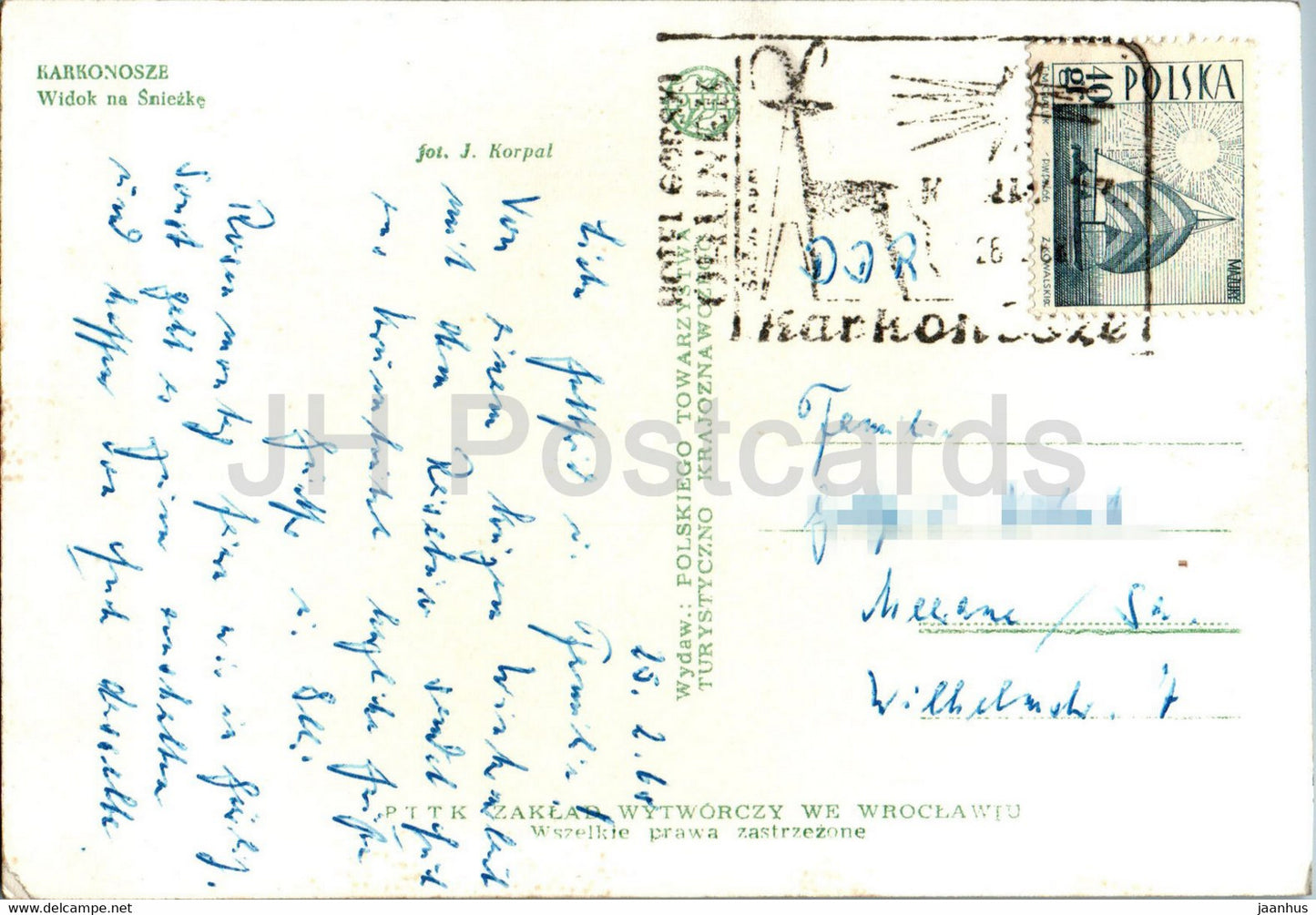Karkonosze - Widok na Sniezke - 1968 - Poland - used
