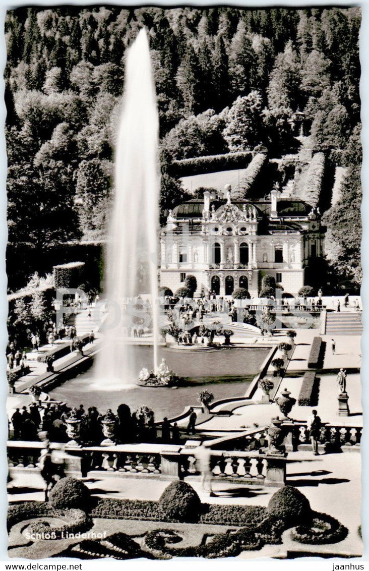 Schloss Linderhof - castle - old postcard - Germany - unused - JH Postcards