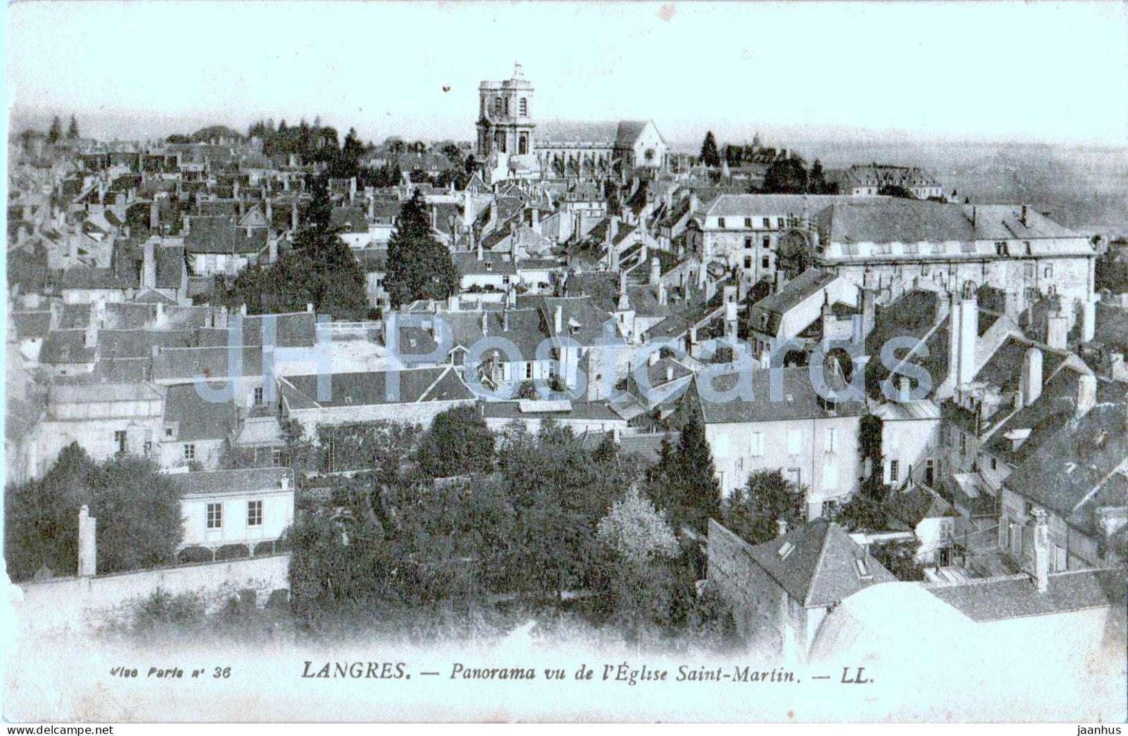 Langres - Panorama vu de l'Eglise Saint Martin - 36 - old postcard - 1916 - France - used - JH Postcards