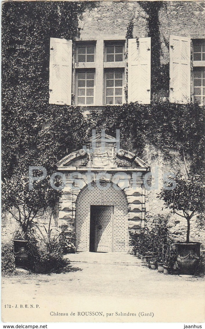 Chateau de Rousson - par Salindres - Gard - castle - 172 - old postcard - 1921 - France - used