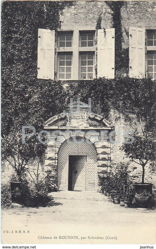 Chateau de Rousson - par Salindres - Gard - castle - 172 - old postcard - 1921 - France - used
