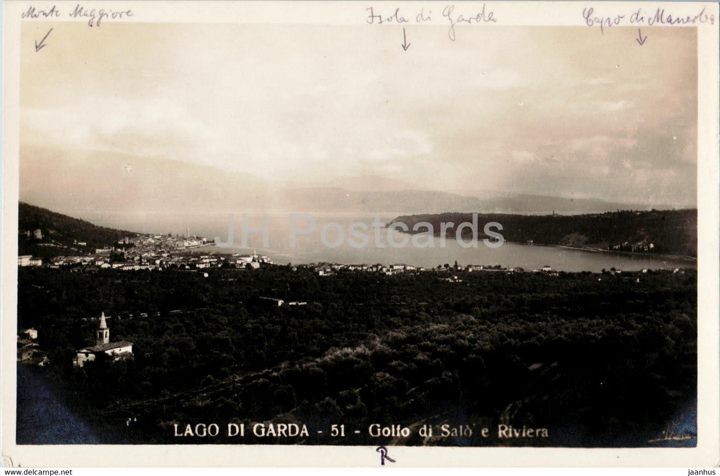 Lago di Garda - Golfo di Salo e Riviera - ship - 51 - old postcard - Italy - used - JH Postcards