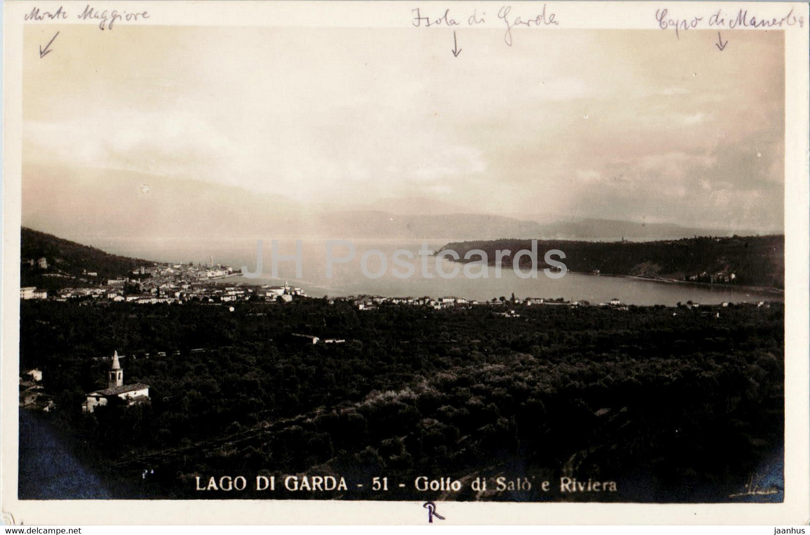 Lago di Garda - Golfo di Salo e Riviera - ship - 51 - old postcard - Italy - used - JH Postcards