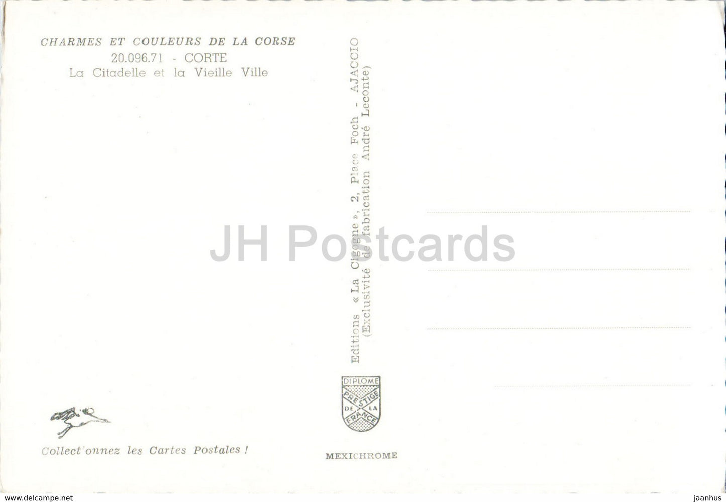 Corte - La Citadelle et la Vieille Ville - Charmes et Couleurs de la Corse - France - unused