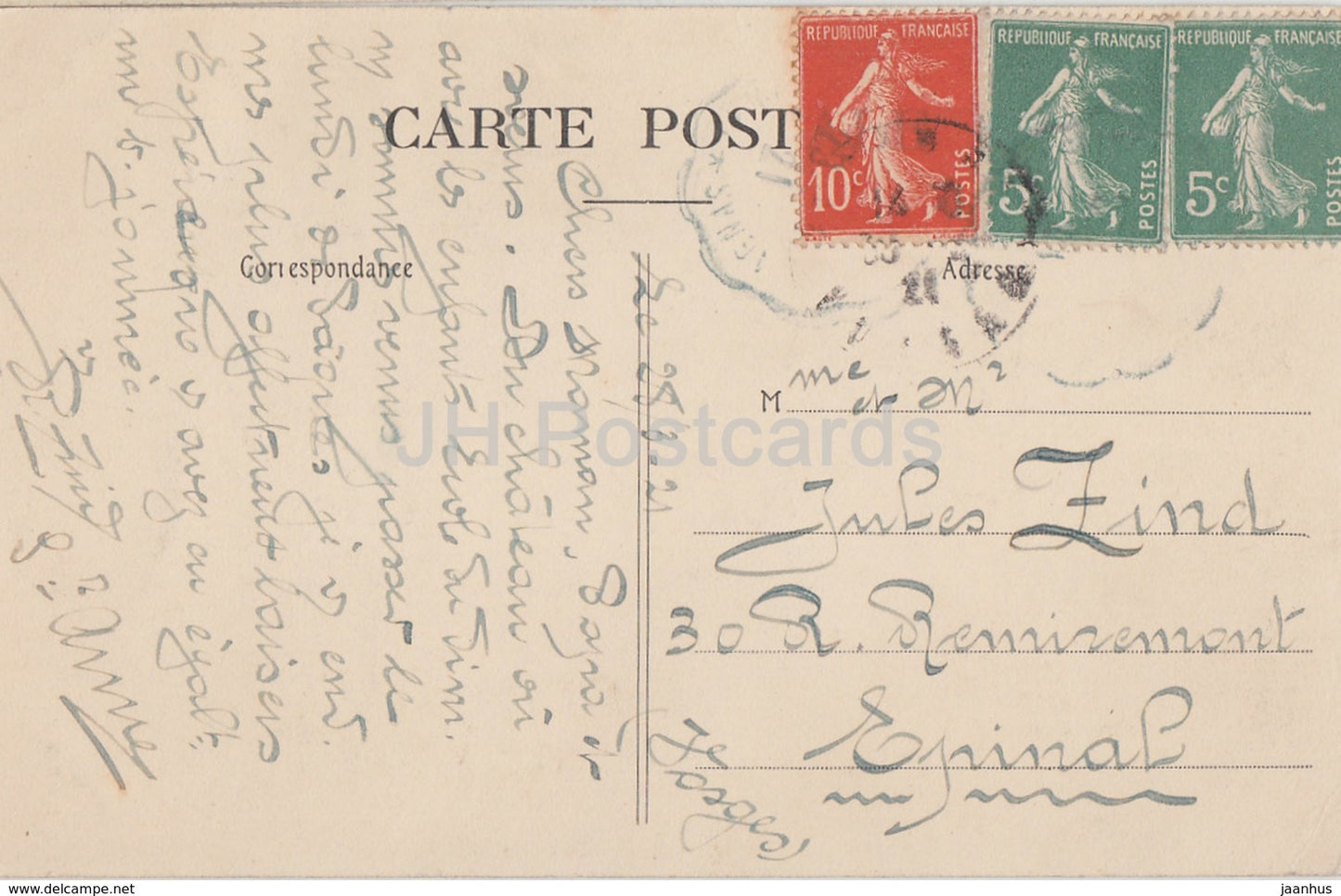 Château de Rousson - par Salindres - Gard - château - 172 - carte postale ancienne - 1921 - France - occasion