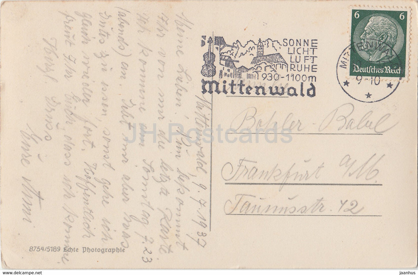 Munchen - Theatinekirche - Feldherrnhalle - old car - Munich - old postcard - 1937 - Germany - used