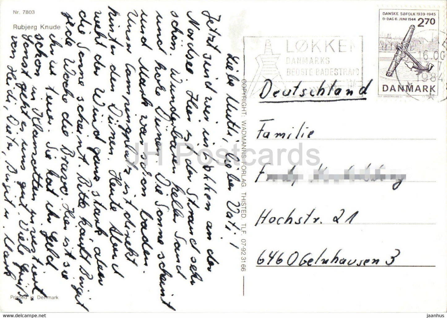 Rubjerg Knude – 1984 – Dänemark – gebraucht