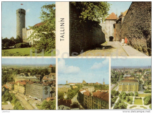 Pikk Hermann Tower - Pikk Jalg (Long Leg) street - Parnu Road - Tallinn - 1972 - Estonia USSR - unused - JH Postcards