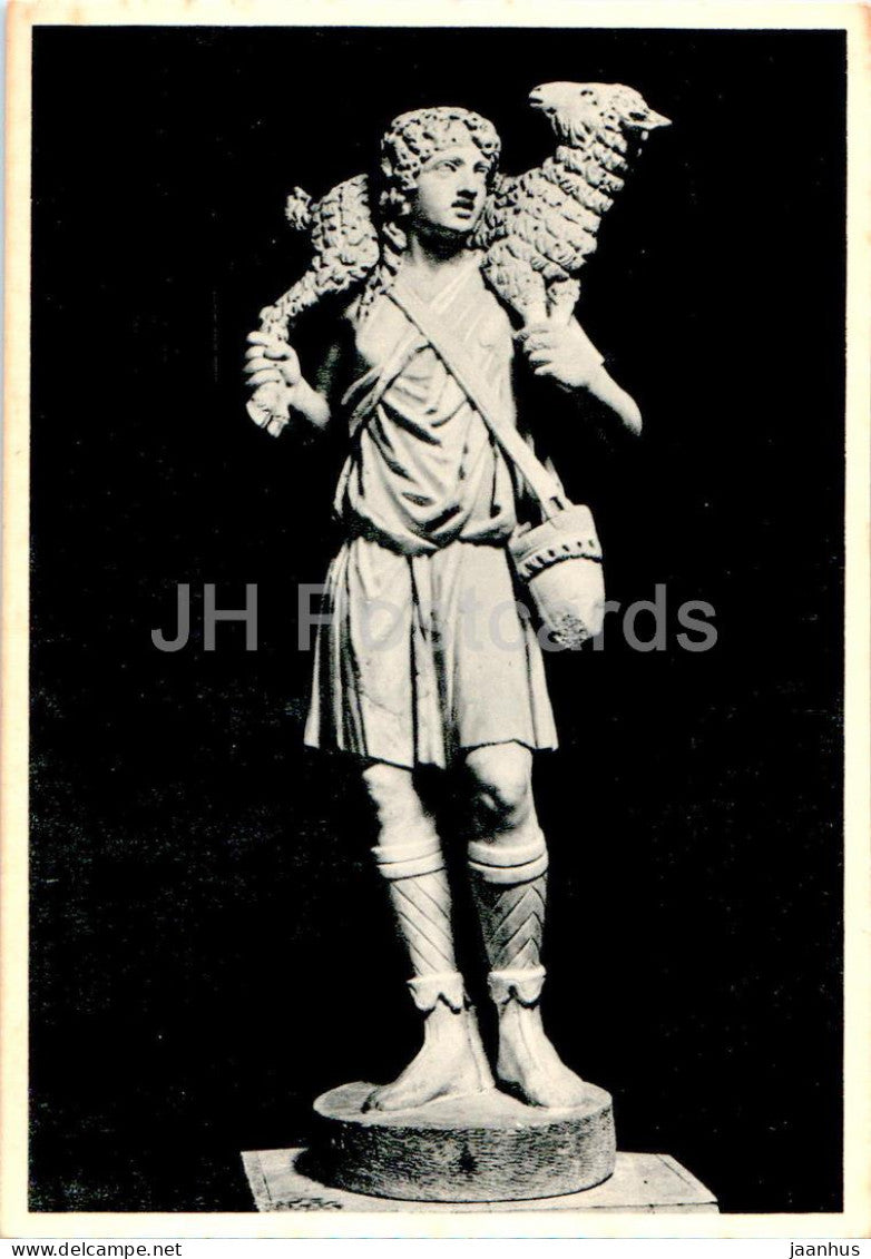 Roma - Museo Cristiano Lateranense - Buon Pastore - The Good Shepherd - sculpture - old postcard - Italy - unused - JH Postcards