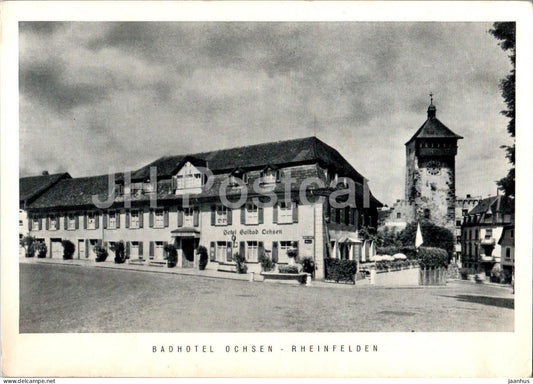 Rheinfelden - Badhotel Ochsen - hotel - old postcard - Switzerland – unused – JH Postcards