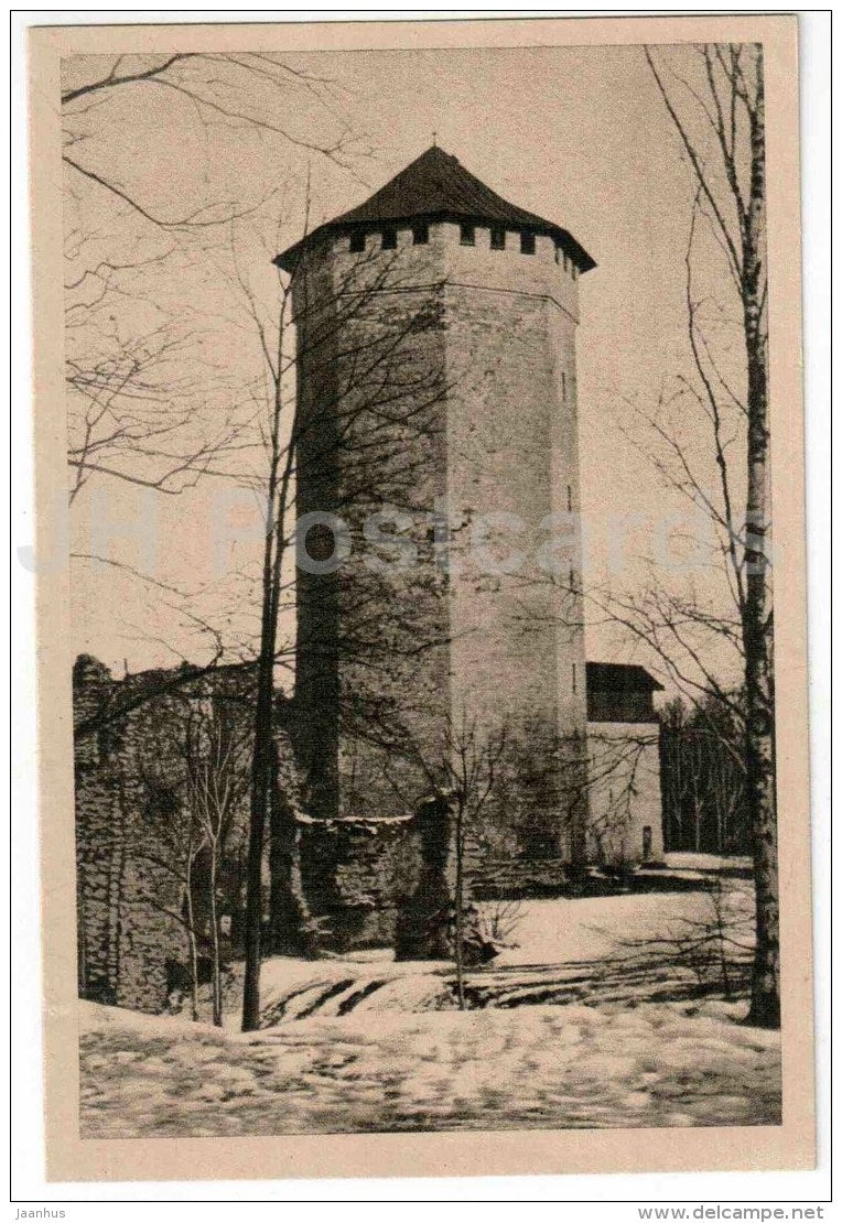 wall tower - Paide - Estonia - unused - JH Postcards