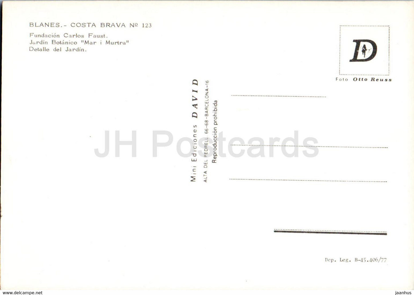 Blanes - Costa Brava - Fundacion Carlos Faust - Jardin Botanico Mar i Murtra - botanical garden - 123 - Spain - unused