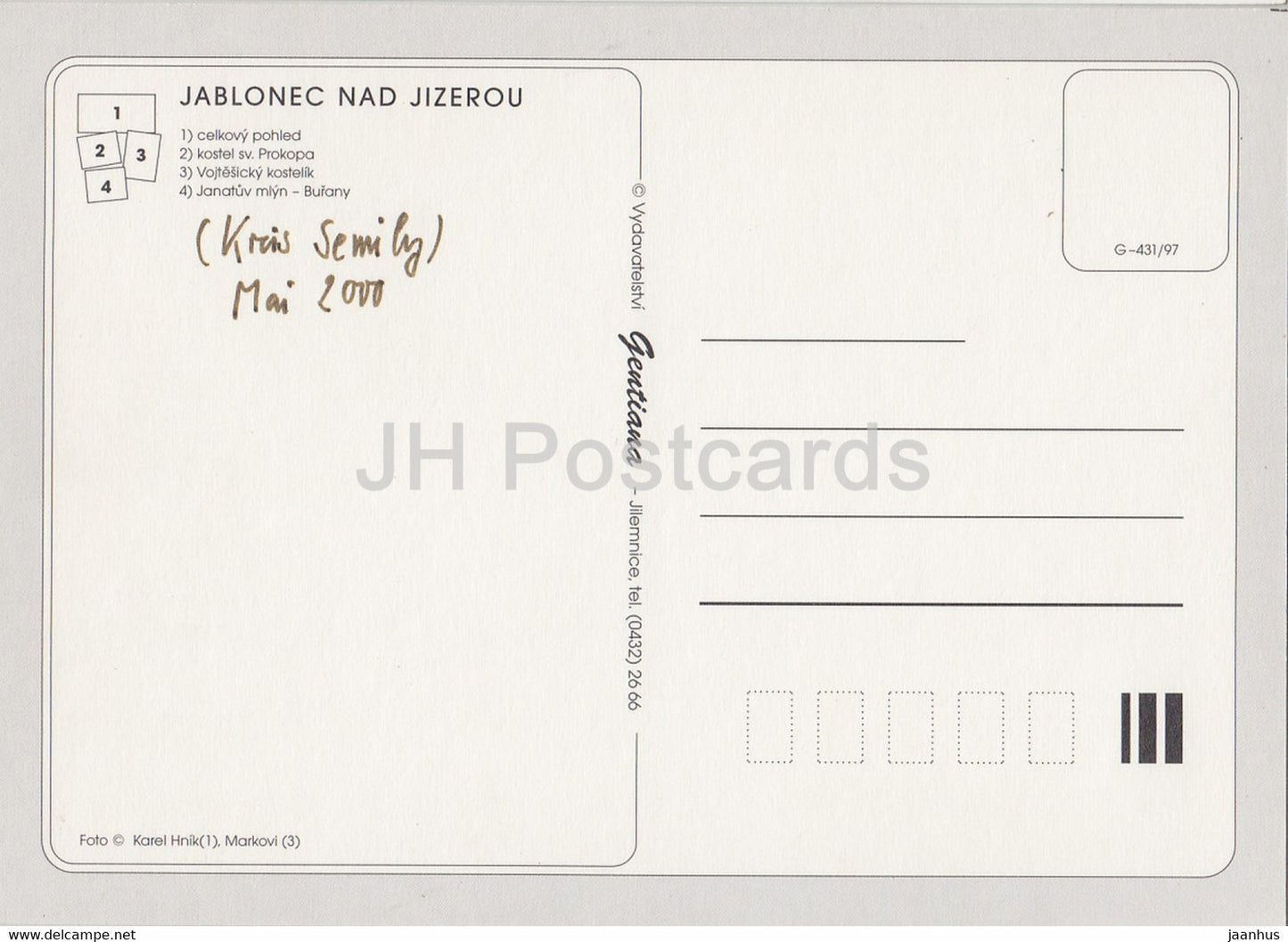 Jablonec nad Jizerou - Riesengebirge - Allgemein - Kirche - Janatuv mlyn - Ansicht - 2000 - Tschechische Republik - gebraucht
