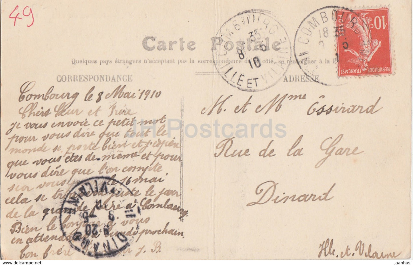 Angers - Entree du Chateau - Schloss - 13 - 1910 - alte Postkarte - Frankreich - gebraucht