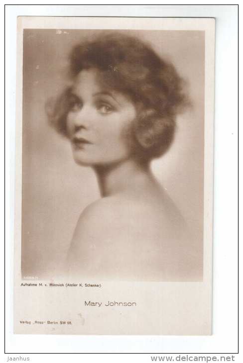 Swedish movie actress - Mary Johnson - 1553/1 - cinema - old postcard - Germany - unused - JH Postcards