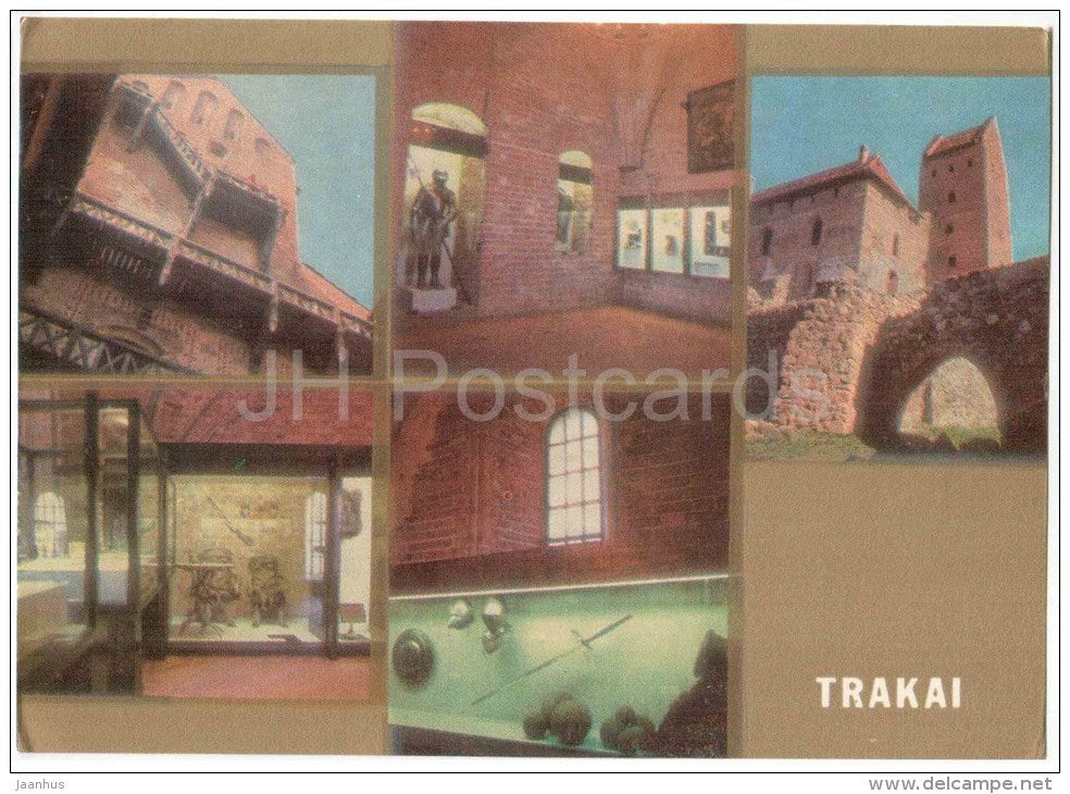 In the Trakai Insular Castle - sword - knight's armor - Trakai - 1973 - Lithuania USSR - unused - JH Postcards