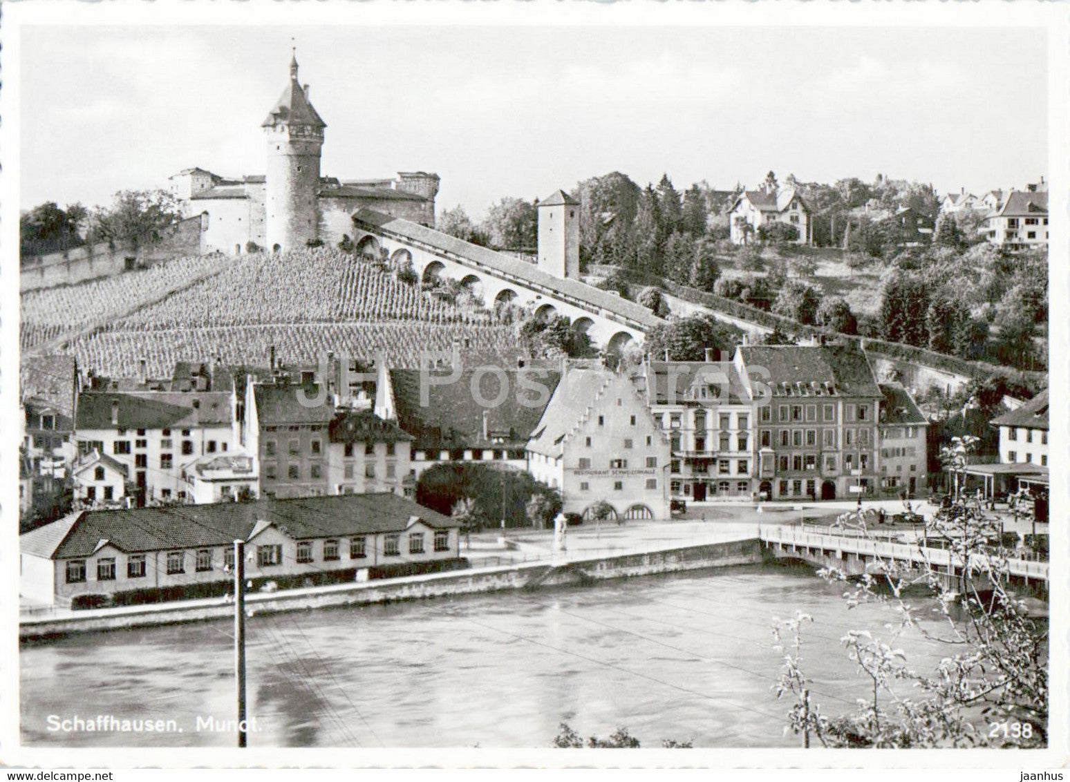 Schaffhausen - Munot - 1941 - old postcard - Switzerland - used - JH Postcards