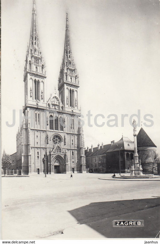 Zagreb - church - Yugoslavia - Croatia - used - JH Postcards