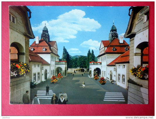 Hessisches Staatsbad - Spurdelhof - Bad Nauheim - special cancel - DDR Germany - sent from Berlin to Estonia USSR 1977 - JH Postcards