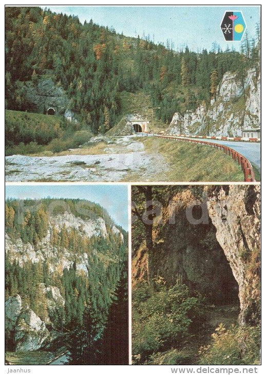 Stratenska Valley - Srncie skaly - Havrania - Slovensky Raj - tunnel - Czechoslovakia - Slovakia - used - JH Postcards