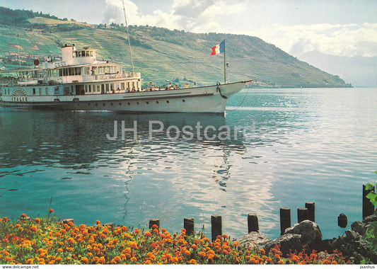 Lac Leman - ship Italie - Switzerland - unused - JH Postcards