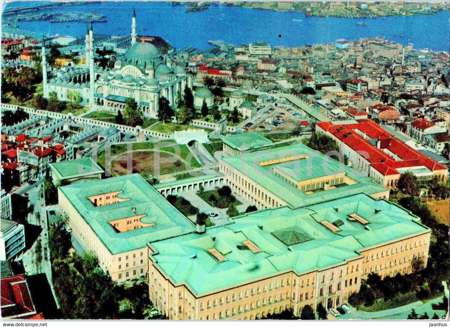 Istanbul - universite merkez binasi - Central building of the University - Mosque Suleymaniye - 1973 - Turkey - used - JH Postcards