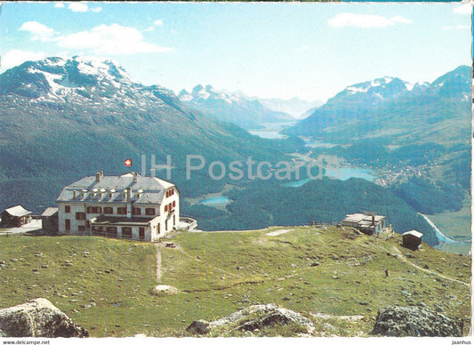 Muottas Muragl gegen Ober Engadin - hotel - Switzerland - unused - JH Postcards