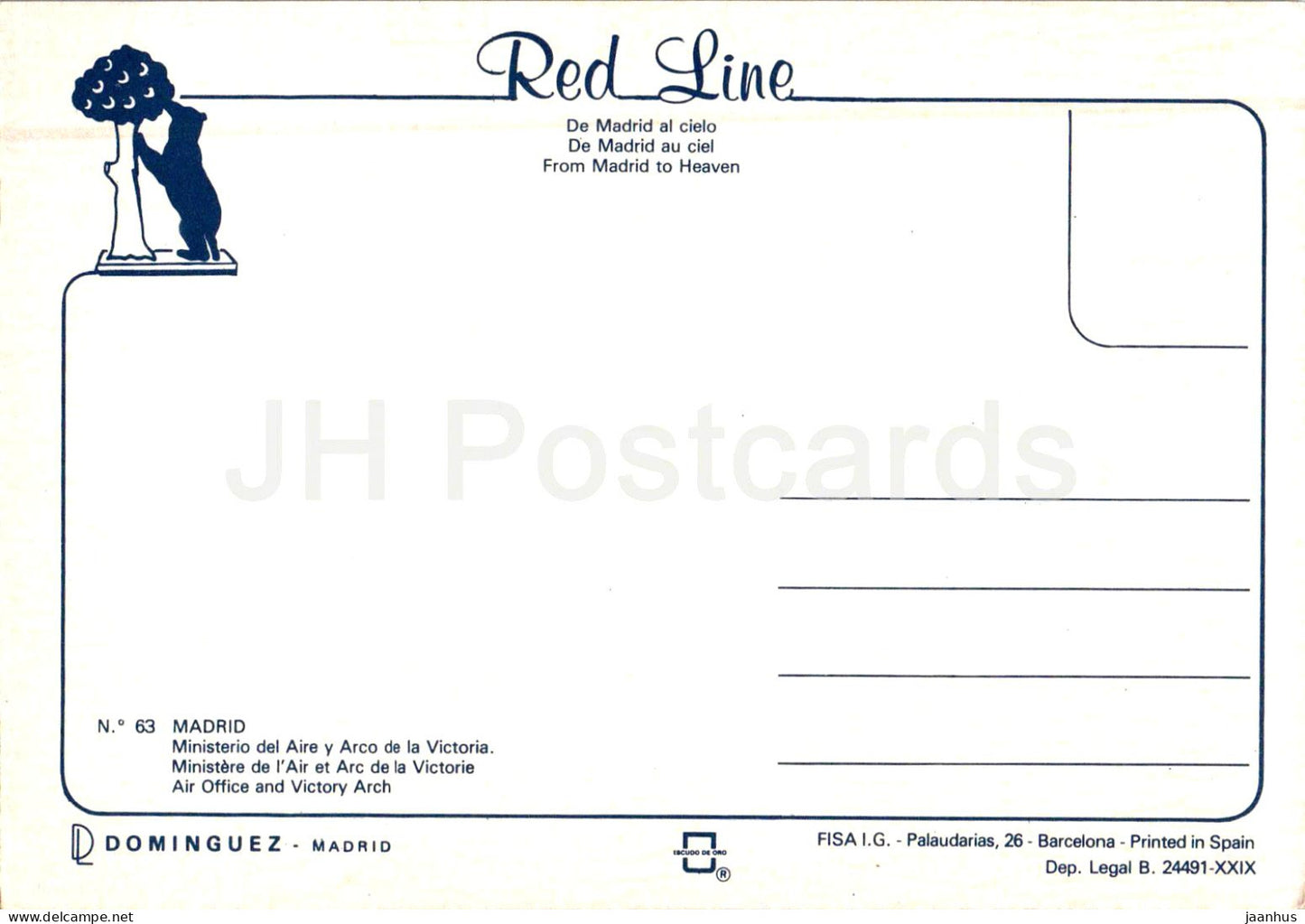 Madrid - Ministerio del Aire y Arco de la Victoria - Air Office and Victory Arch - 63 - Spain - unused