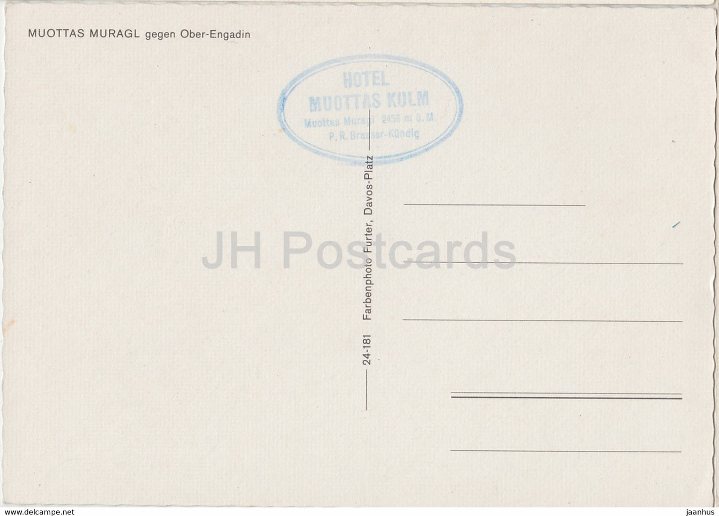 Muottas Muragl gegen Ober Engadin - hotel - Switzerland - unused