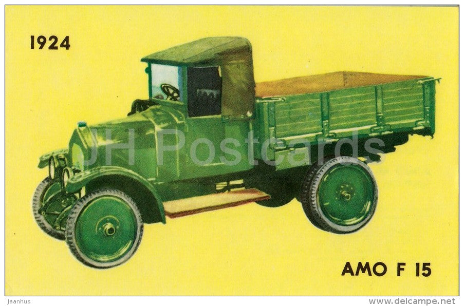 Russian truck AMO F 15 , 1924 - truck - 1977 - Estonia USSR - unused - JH Postcards
