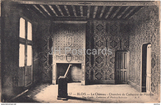 Blois - Le Chateau - Chambre de Catherine de Medicis - castle - 57 - old postcard - France - unused