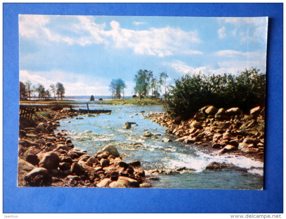 Lake Uksh - Karelia - Karjala - 1965 - Russia USSR - unused - JH Postcards
