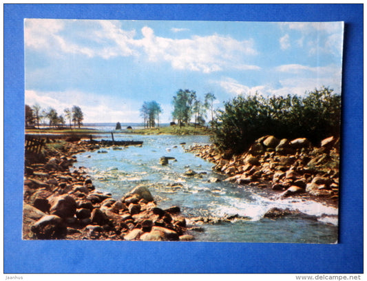 Lake Uksh - Karelia - Karjala - 1965 - Russia USSR - unused - JH Postcards