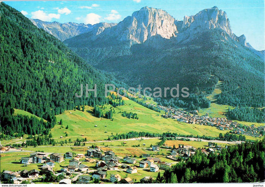 Pozza di Fassa - Panorama con Pera e Sasso delle Undici e delle Dodici Dolomiti - 1988 - Italy - used - JH Postcards