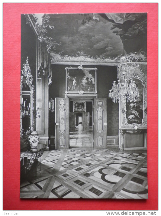 view of the magnificent halls - Heidecksburg Castle - old postcard - Germany DDR - unused - JH Postcards