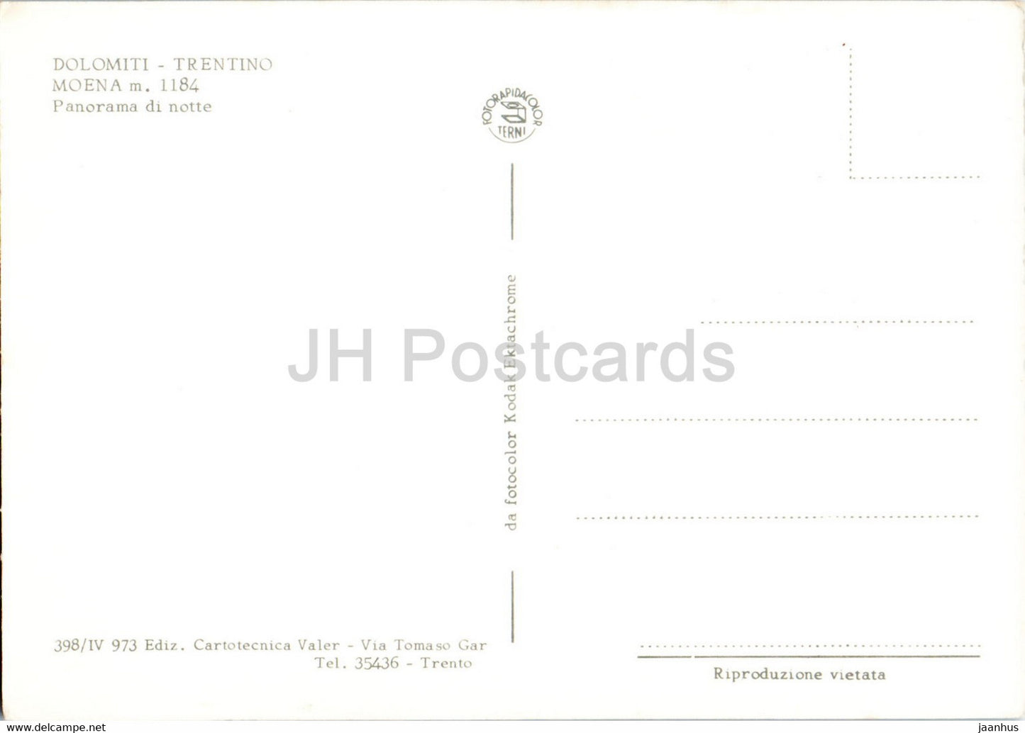 Moena 1184 m - Panorama di Notte - Dolomiti - Trentino - Italien - unbenutzt