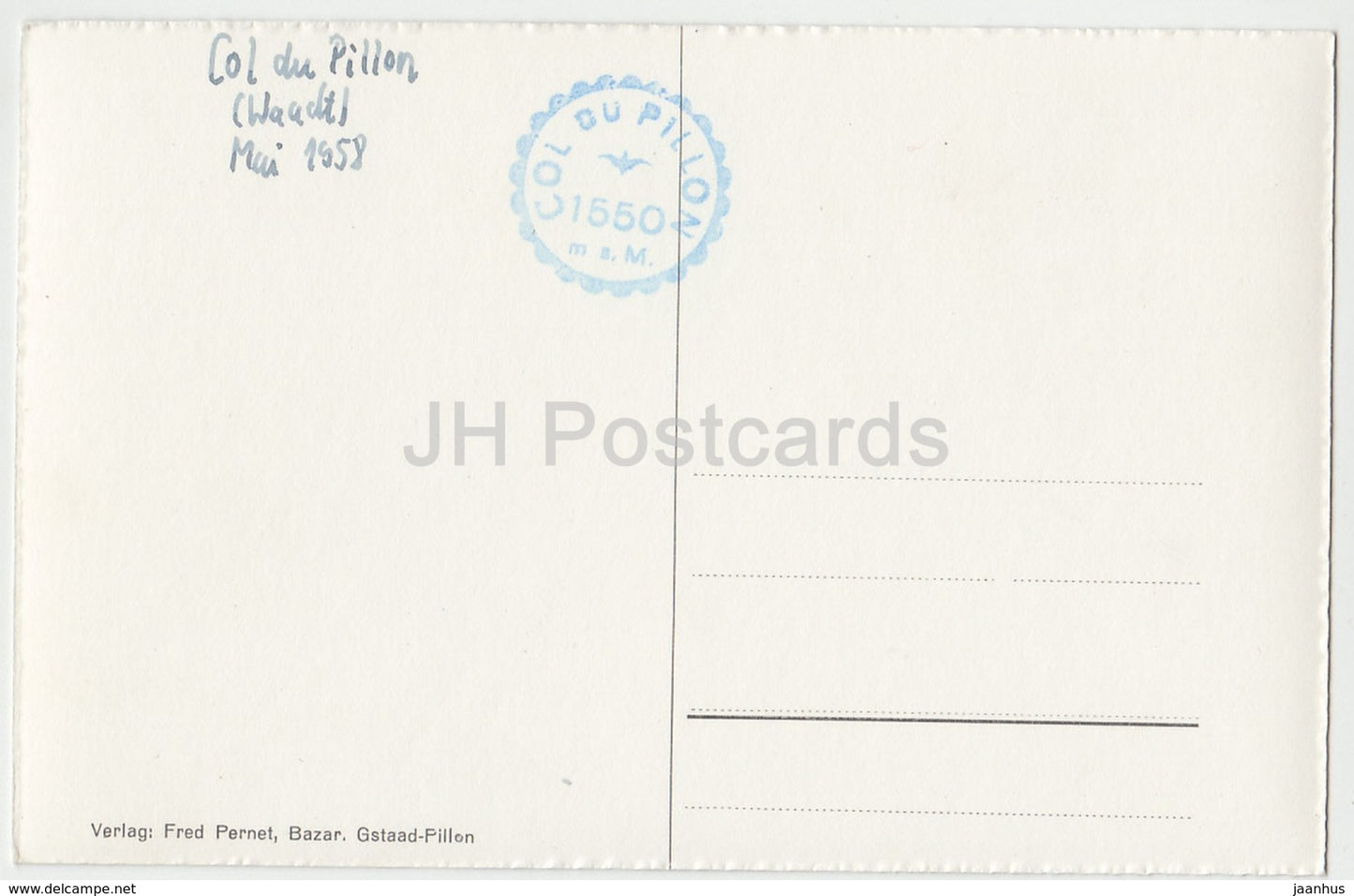 Col du Pillon – Le Restaurant et Sex Rouge – 105 – Schweiz – 1958 – gebraucht