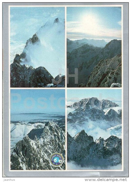 Skalnata valley - Kezmarsky peak - Lomnicky peak - Vysoke Tatry - High Tatras - Czechoslovakia - Slovakia - used - JH Postcards