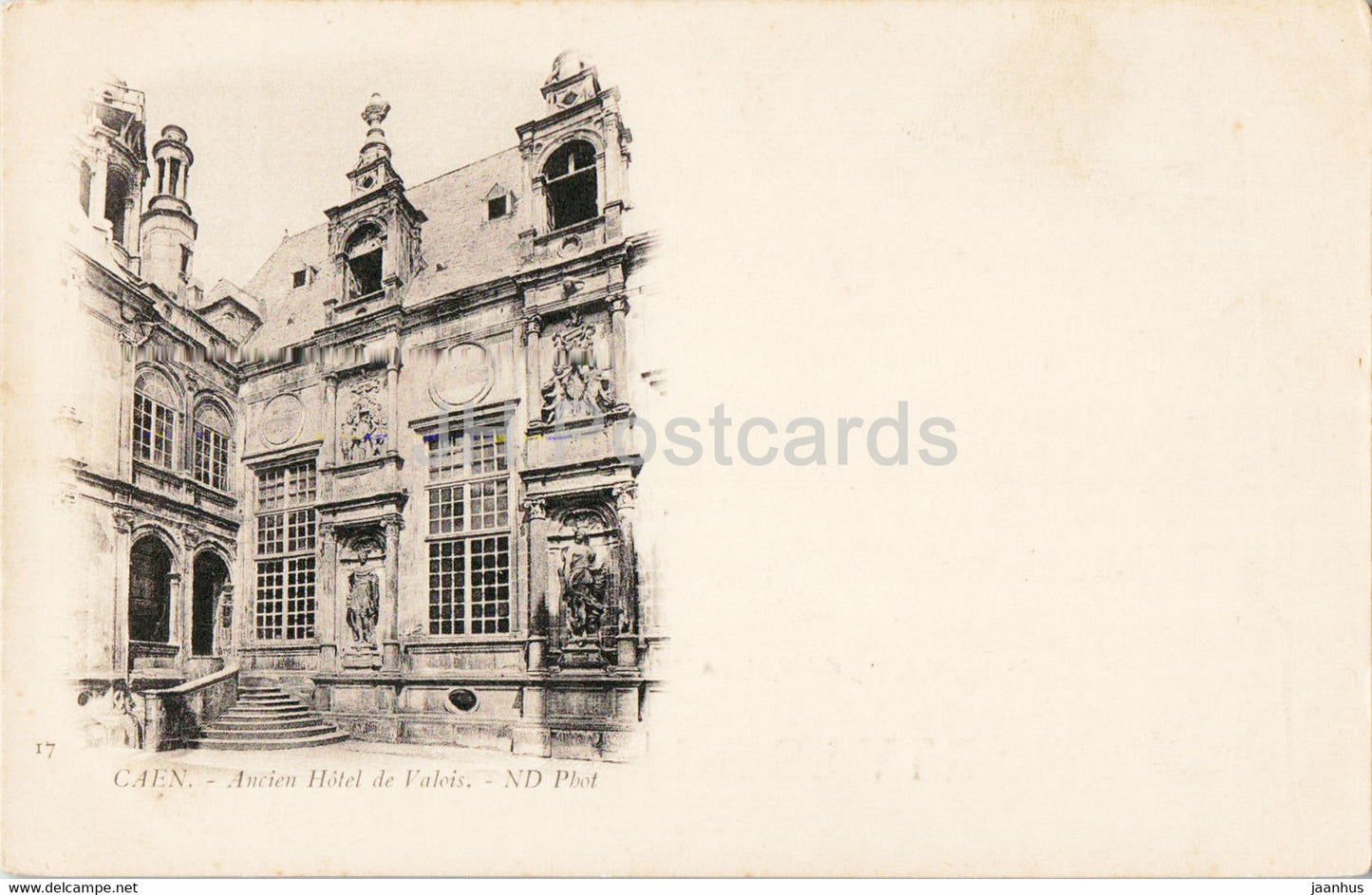 Caen - Ancien Hotel de Valois - 17 - old postcard - France - unused - JH Postcards