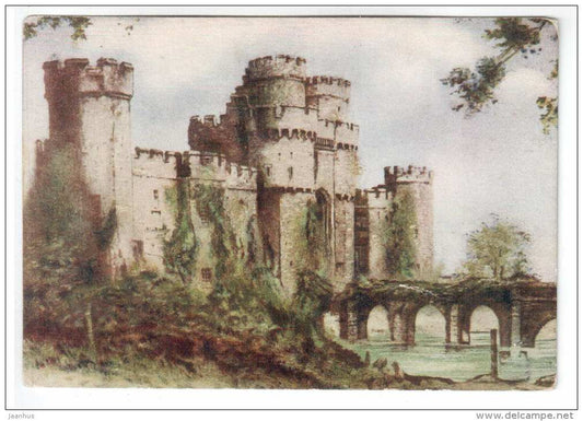 Hurstmonceaux Castle - Sussex - England - United Kingdom - 5 - old postcard - unused - JH Postcards