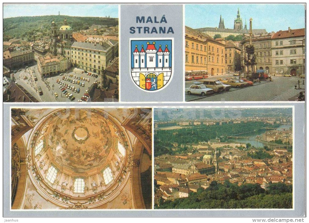 Praha - Prague - Mala Strana - St. Nicholas cathedral - Prague Castle - Czechoslovakia - Czech - used  1985 - JH Postcards